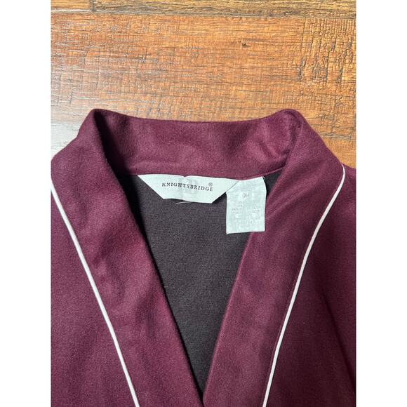 Vintage Clothing - Super Soft House Robe - Maroon - Knightsbridge - OS - Picture 3 of 5